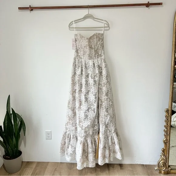 NEW NWT V. Chapman Charlotte Lace Strapless Maxi Gown Anthropologie - Picture 6 of 10